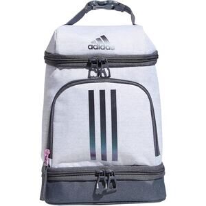 adidas Excel Lunch Bag, Cooler with Zipper Jersey White/Shadow Chrome/Onix Grey